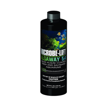 MICROBE-LIFT Algaway 5.4 Liquid Algae Control | Clears Green Water | Eradicates String Algae | Fish & Plant Safe | FW+SW