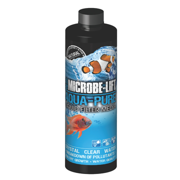 MICROBE-LIFT Aqua-Pure Liquid Filter Media | Crystal Clear Water | Algae Control | Neutralizes Heavy Metals | FW + SW