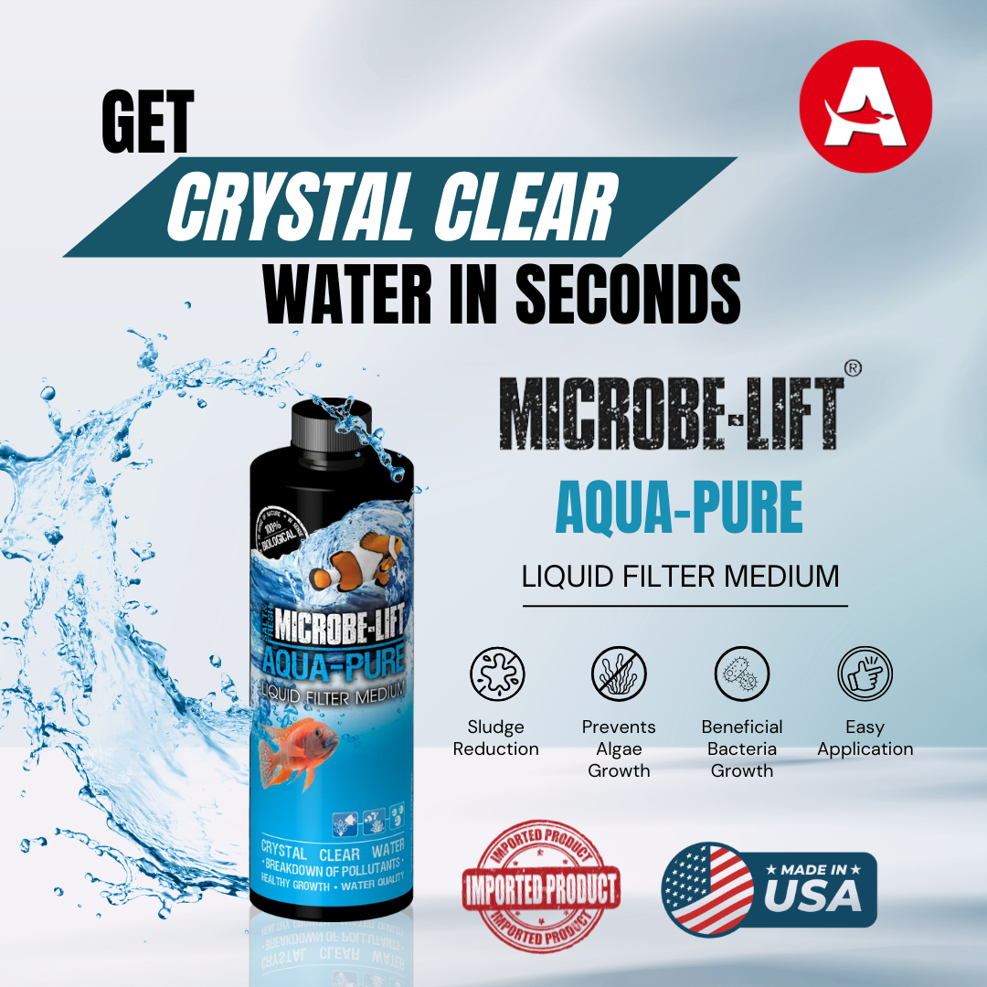 MICROBE-LIFT Aqua-Pure Liquid Filter Media | Crystal Clear Water | Algae Control | Neutralizes Heavy Metals | FW + SW