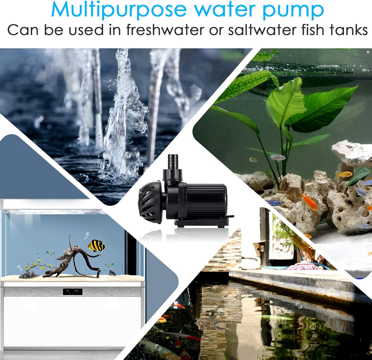 AQQA AQ006 Water Pump & Controller | Variable Frequency | Adjustable Speed | Safe & Multi-functional | Feed & Wave Mode