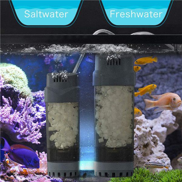 AQQA AQ010-L Aquarium Fluidized Moving Bed Filter | Silent Tumbling V1 Media | Beneficial Bacteria Growth