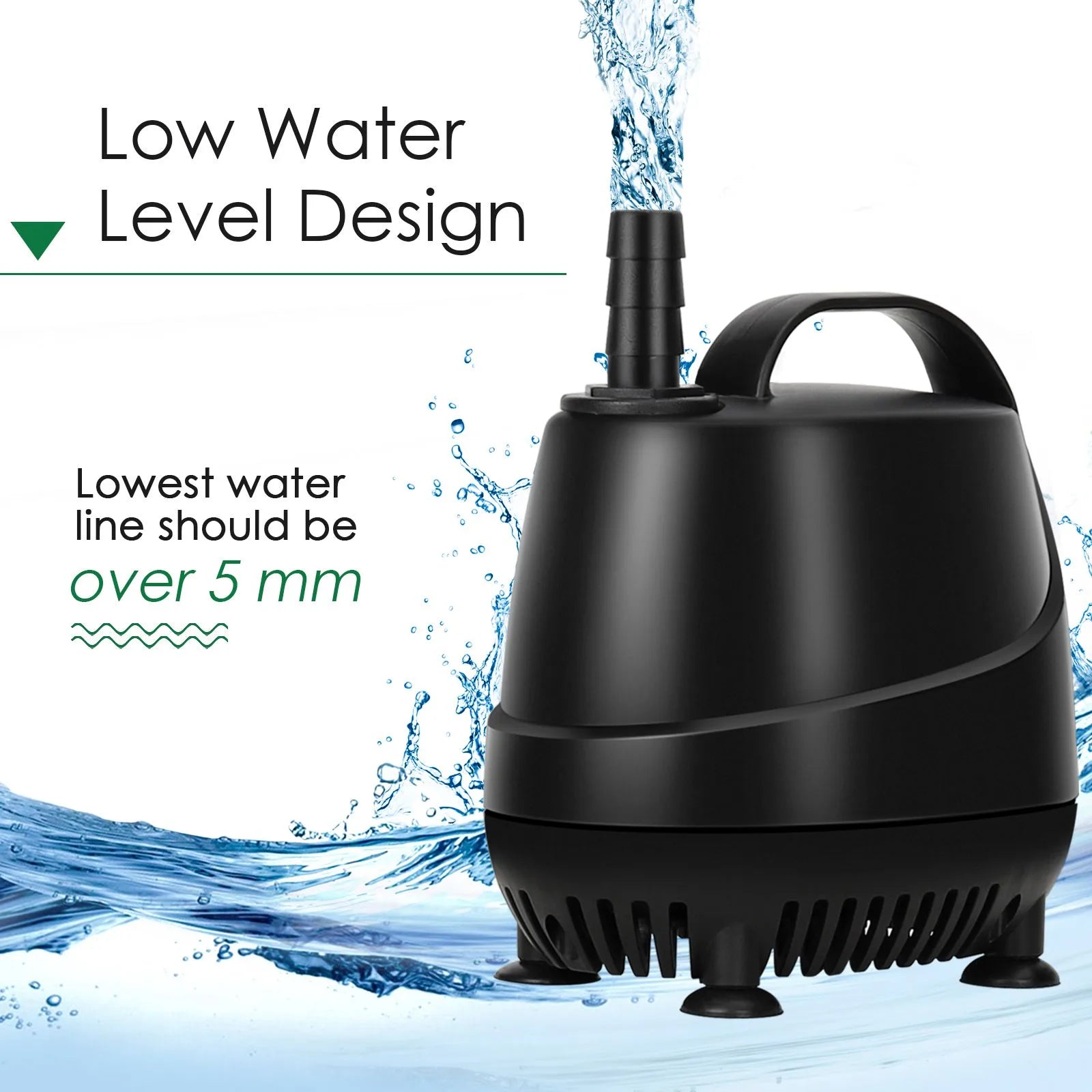 AQQA AQ021 Submersible Water Pump | Copper Wire Motor | Stainless Steel Shaft | Anti Dry-Burn | Shock-proof Design
