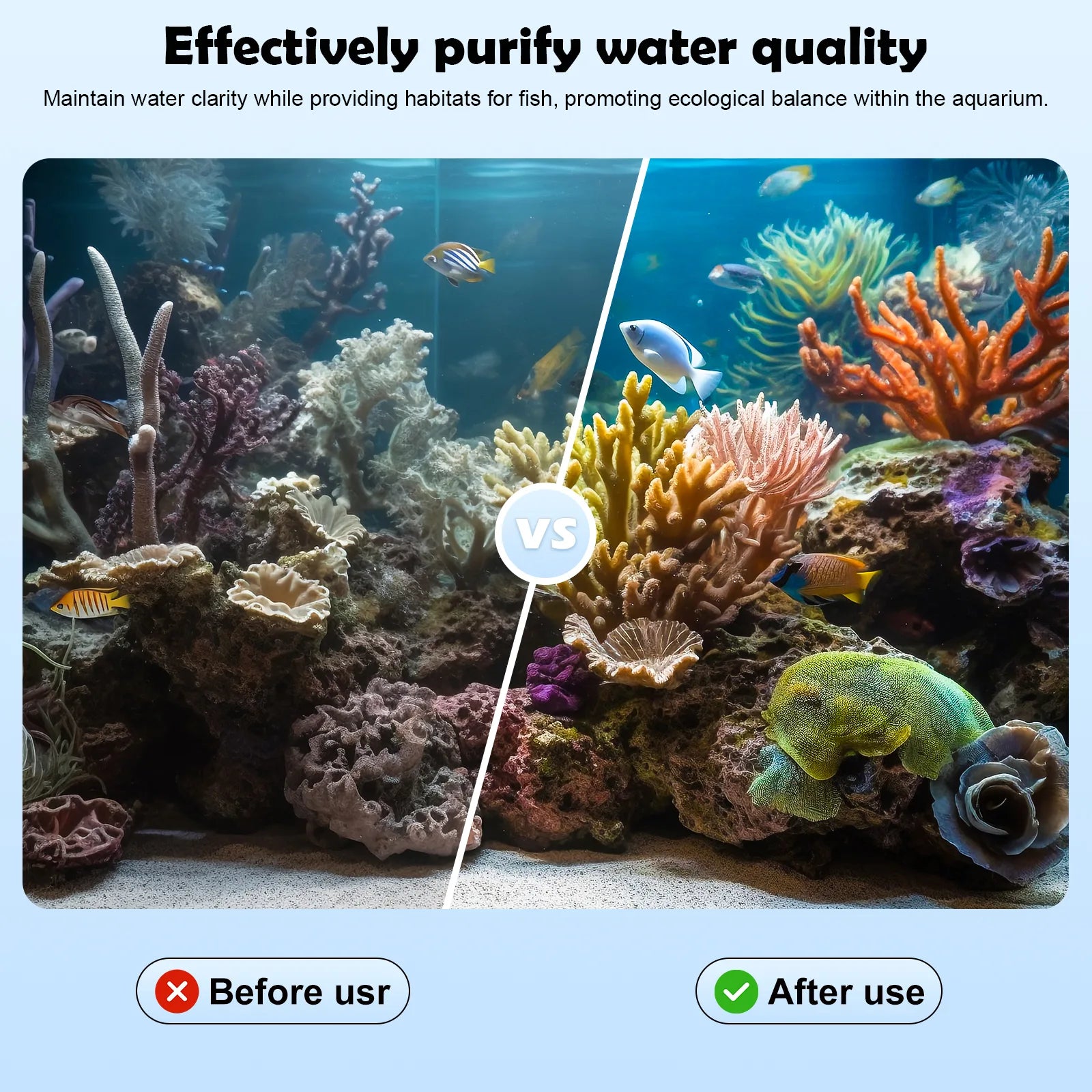 AQQA AQ117 12-in-1 Aquarium Filter Media Set with Mesh Bag | Bio-Ceramic Rings & Balls, Activated Carbon, Volcanic Rocks