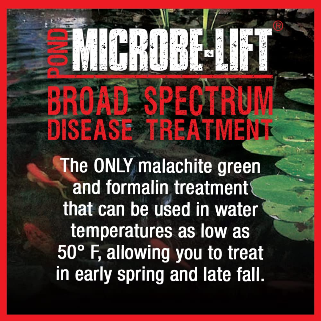 MICROBE-LIFT Broad Spectrum Disease Treatment For Ponds | Formalin + Malachite Green Formula | Best for Koi & Goldfish