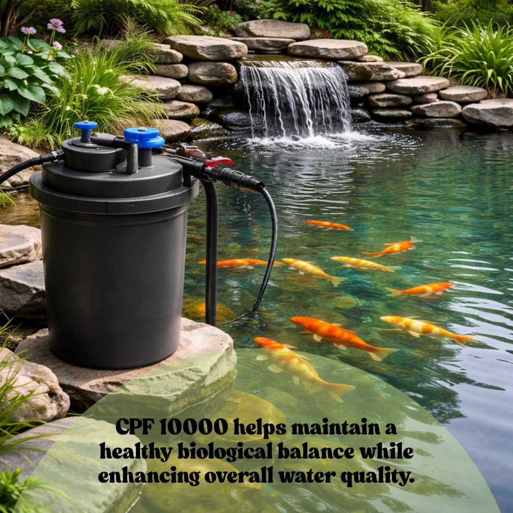 SUNSUN CPF-10000 Pond Canister Filter with UV Sterilizer | Strong Filtration & Oxygenation | Bio-Pressure Filter System