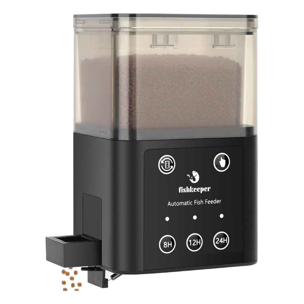 FISHKEEPER FK036 Automatic Fish Feeder | 320ml Capacity | 3 Feed Modes & Dispenser Options | Moisture-Proof & Anti-clog