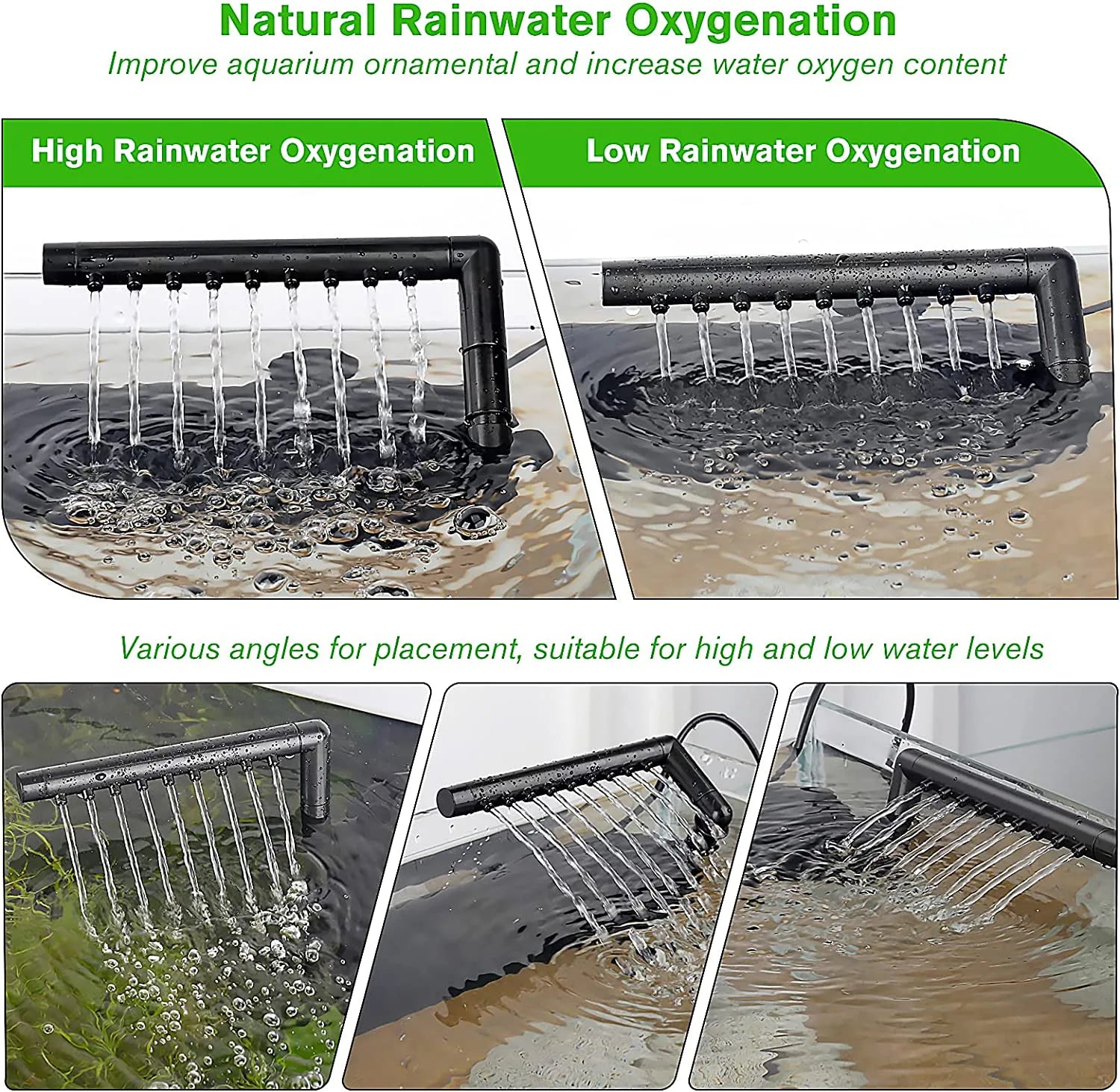 HYGGER HG032 4-in-1 Smart Aquarium Internal Filter | Built-in UV with 4/8/24H Timer | Activated Carbon Filter