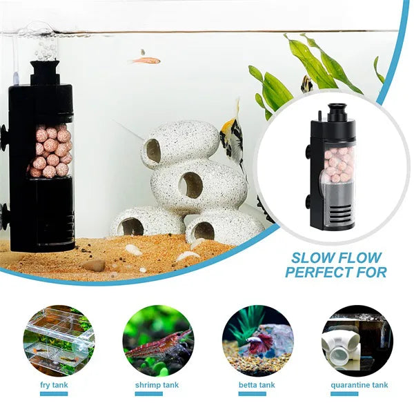 HYGGER HG044-L Aquarium Bio Sponge Filter | Nitrifying Bacteria Balls | Suited for Tiny Fish & Breeding