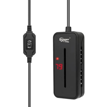 HYGGER HG045-100W Mini Fish Tank Heater | Memory Function | Smart Temp Sensor | Overheat Protect | Covered Quartz Glass