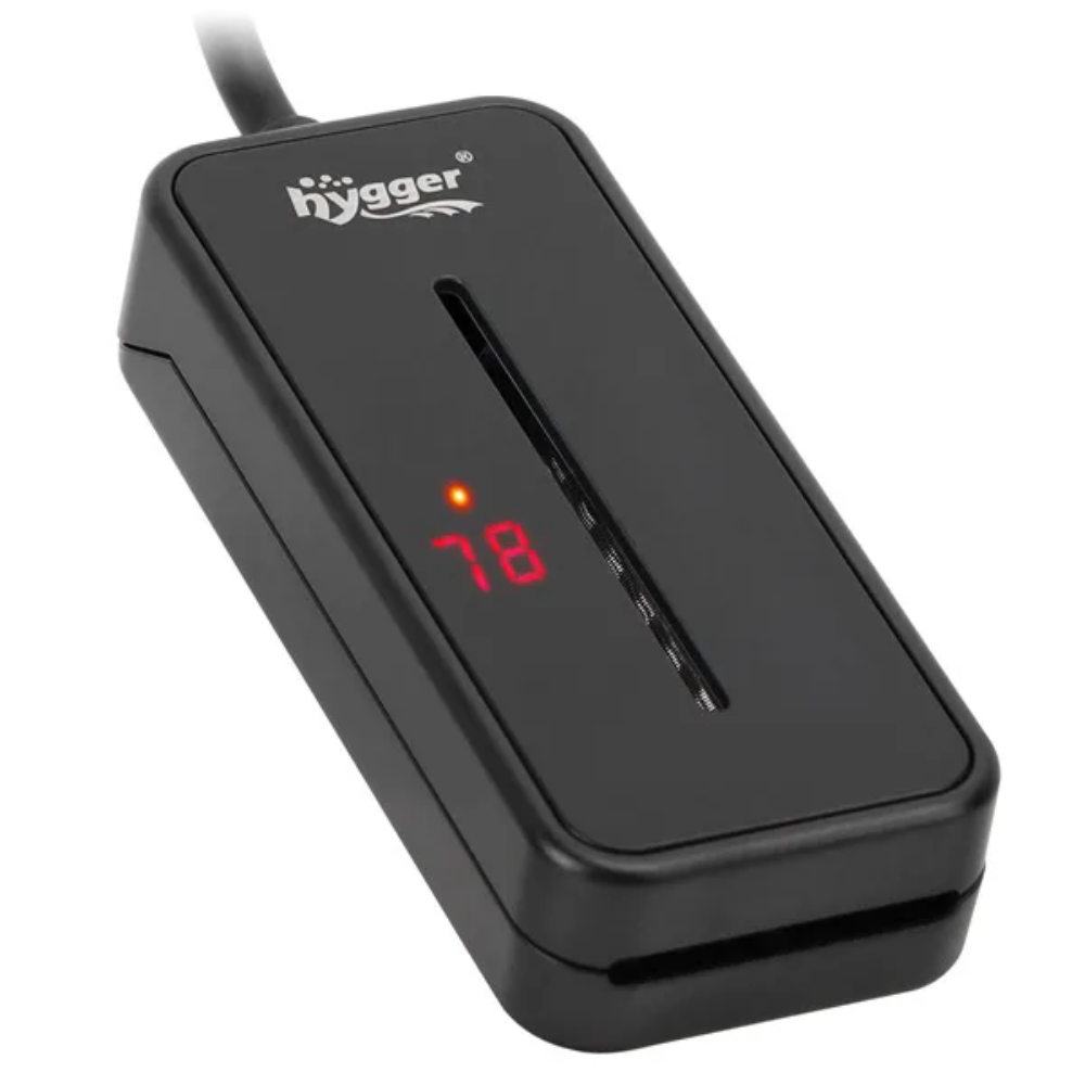 HYGGER HG045-100W Mini Fish Tank Heater | Memory Function | Smart Temp Sensor | Overheat Protect | Covered Quartz Glass