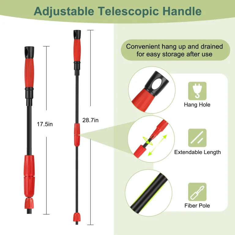 HYGGER HG072-M 6-in-1 Aquarium Cleaning Tool Kit | Durable Carbon Fiber Make | 6 Secure Attachments | Adjustable Handle