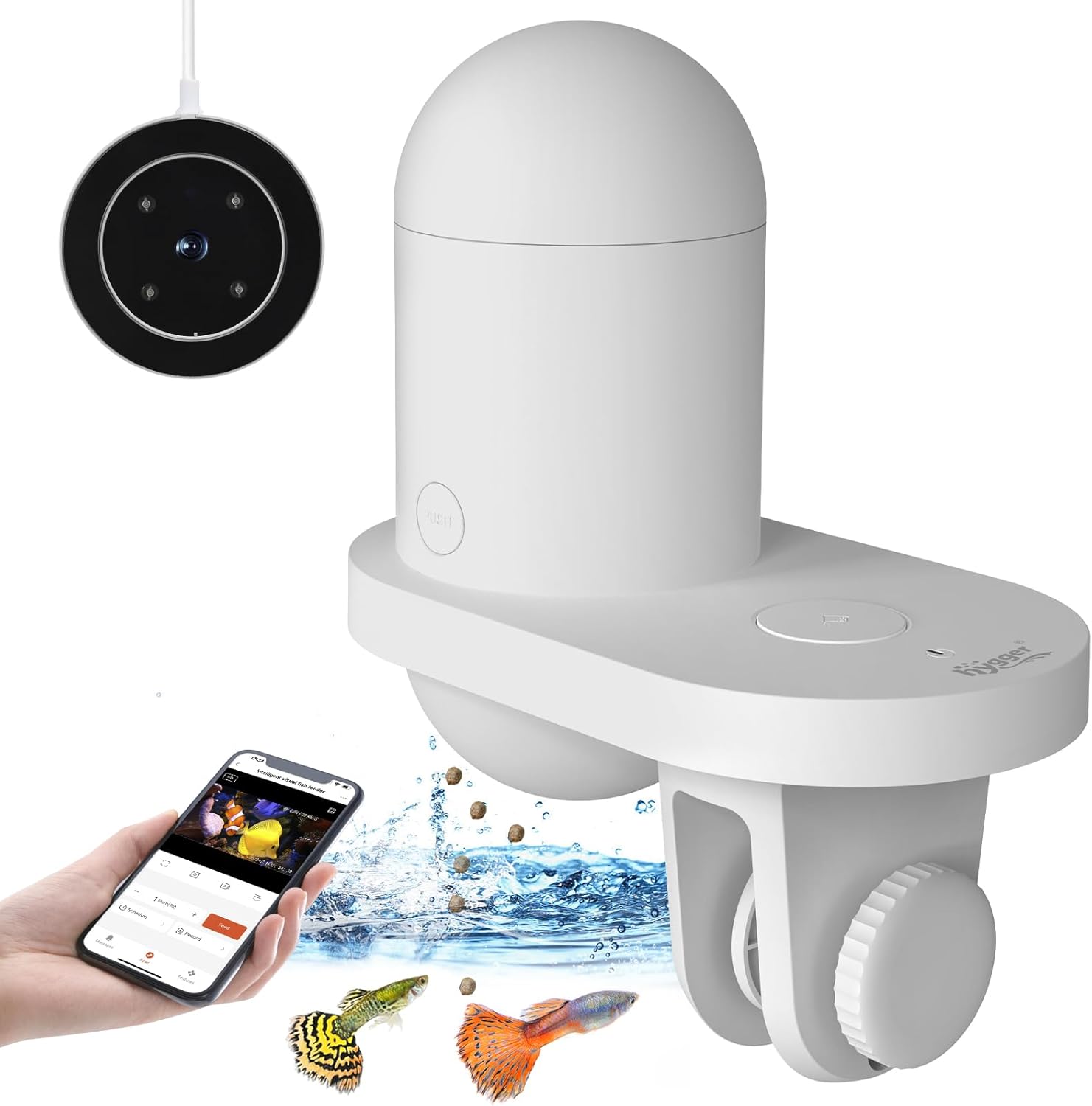 HYGGER HG082 SmartFeeder ProCam+ | Manual & App Control | 2k HD Camera with Night Vision | Type-C | 230ml Capacity