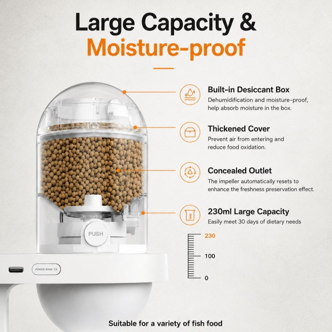 HYGGER HG082 SmartFeeder ProCam+ | Manual & App Control | 2k HD Camera with Night Vision | Type-C | 230ml Capacity
