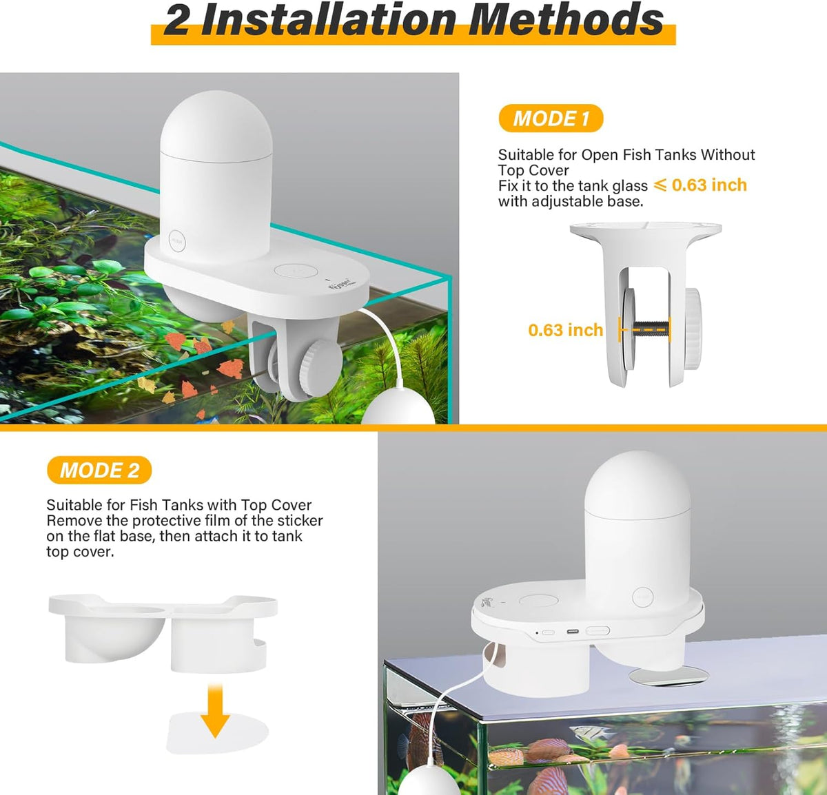 HYGGER HG082 SmartFeeder ProCam+ | Manual & App Control | 2k HD Camera with Night Vision | Type-C | 230ml Capacity