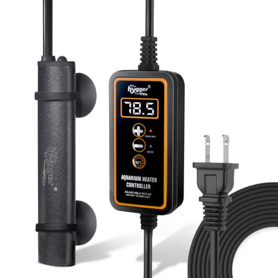HYGGER HG083 Mini Aquarium Heater | LED Display | External Controller | Stable Heating | Auto Shut-off & Anti-Burn