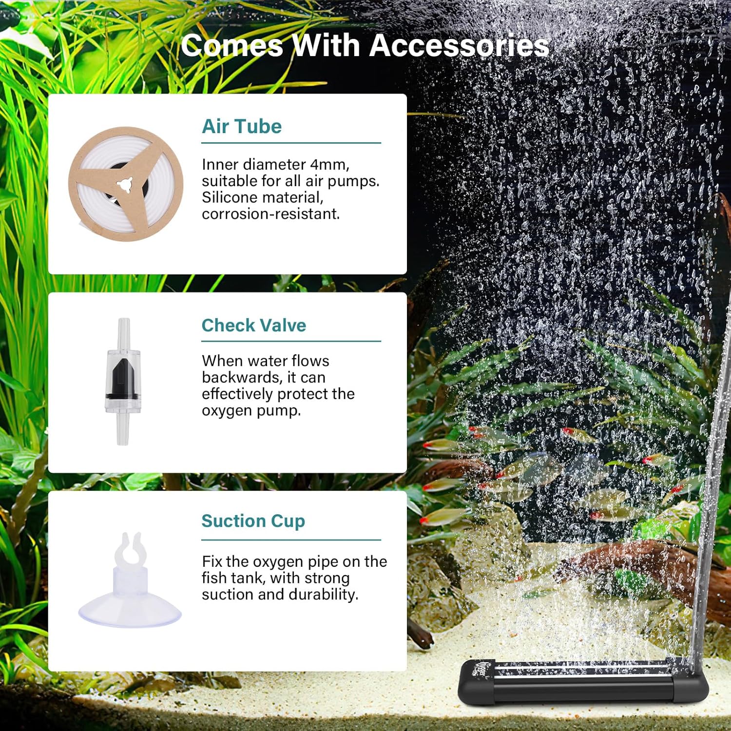HYGGER HG093-14 Non-Clogging Fish Aquarium Air Stone | EVA Material | Ultra-Fine Mist Bubble Aeration