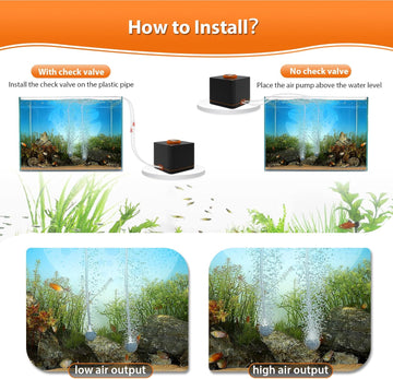 HYGGER HG095-4W Strong Aquarium Air Pump for Medium Large Fish Tank | Ultra-Quiet | Dual Outlets | Adjustable Airflow