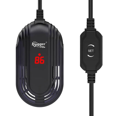 HYGGER HG097 Betta/Turtle Tank Heater | Built-in Temp Sensor I LED Display I Memory Function | Anti-Burn Protection