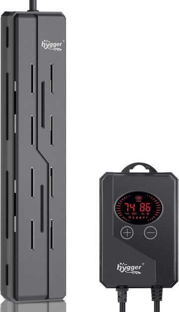 HYGGER HG102 Explosion Proof Quartz Glass Aquarium Heater | External Temperature Controller | High Accuracy (200W)