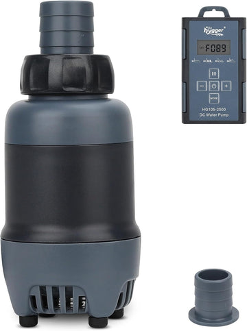 HYGGER HG105 Submersible Water Pump with Controller | 360° Water Intake | 4 Circulation Modes | Adjustable Flow