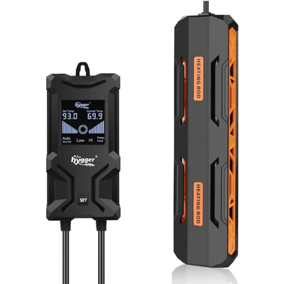 HYGGER HG113 Submersible Fish Tank Heater | External Temperature Controller | Uniform Heat Dissipation | Safety Features