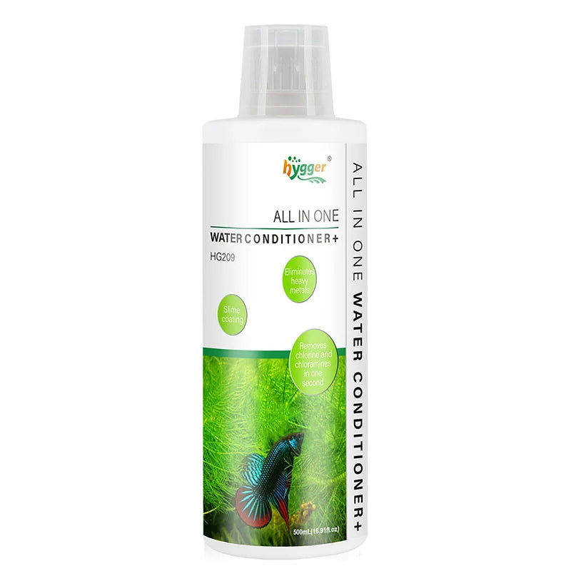 HYGGER HG209 All-in-One Water Conditioner+ | Eliminates Chlorine & Heavy Metals | Protects Slime Coat | pH Stabilizer