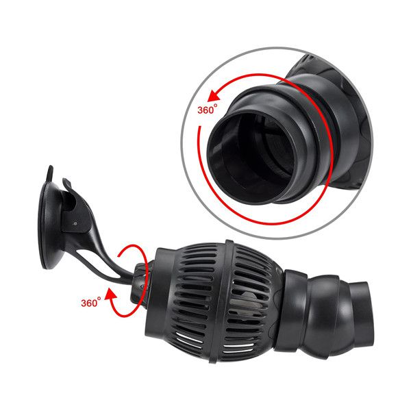 HYGGER HG707-16W Aquarium Wave Maker | 360° Rotatable Head Pump | 8000 LPH | Titanium Alloy Core | Fresh & Saltwater