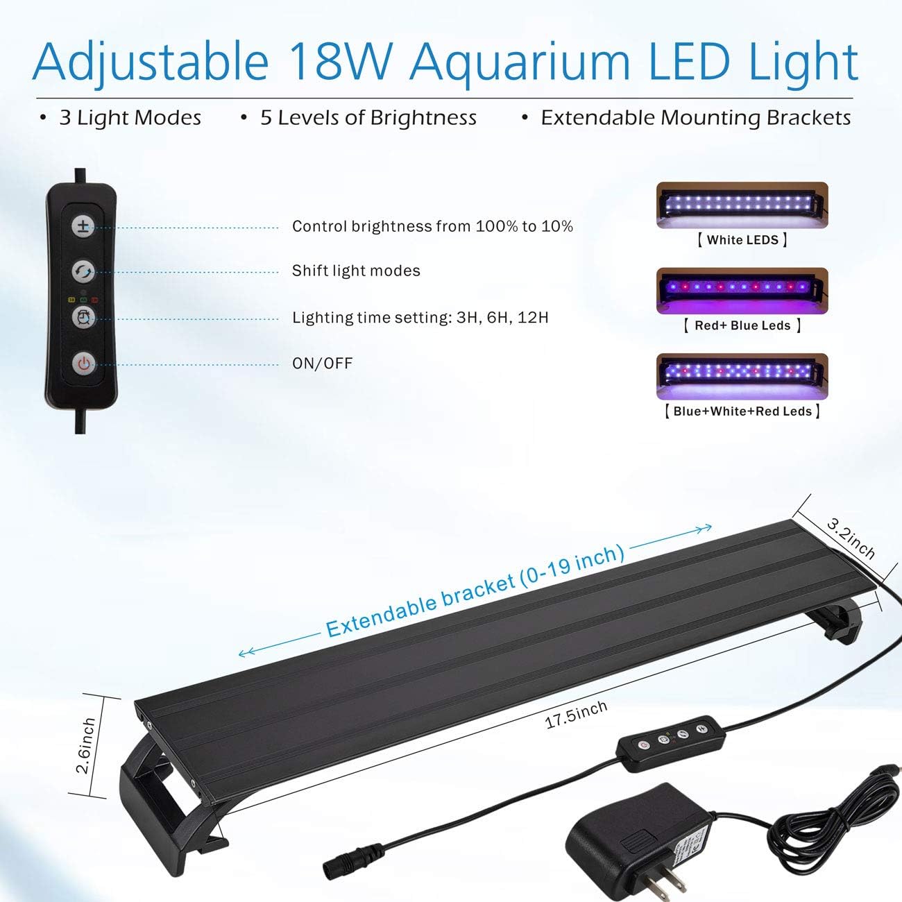 HYGGER HG906 LED Curved Glass Aquarium Kit | Built-in 3D Rockery Background | 3 Light Modes | Quiet Internal Filter
