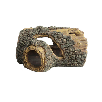 HYGGER HG912 Barrel Log Aquarium Ornament | High-Quality Resin| Non-Toxic | Hollow Fish Hiding Spot | No Fade or Crack