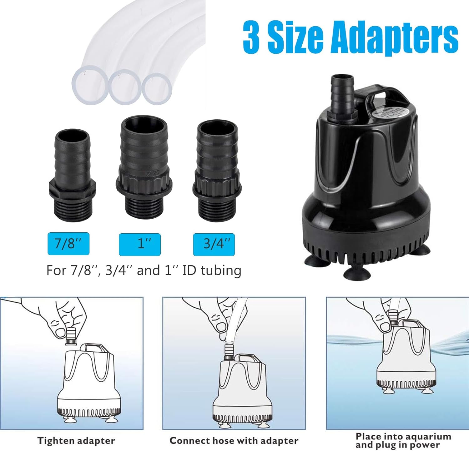 HYGGER HG919 Submersible Water Pump | High Performance | Multi-Function Bottom Intake | Auto Shutoff | Quiet & Reliable