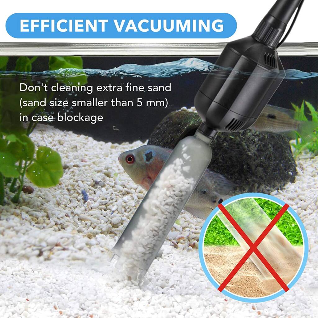 HYGGER HG955-DC 5-in-1 Adjustable Electric Aquarium Gravel Cleaner | IPX8 Waterproof | Powerful Flow & Low-Level Pumping