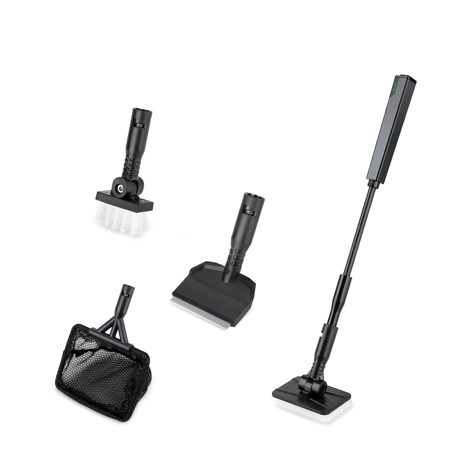 HYGGER HGY0001-S 4-in-1 Aquarium Cleaner Tool Kit for Small Tanks | Durable Carbon Fiber | High Quality & Non-Scratch