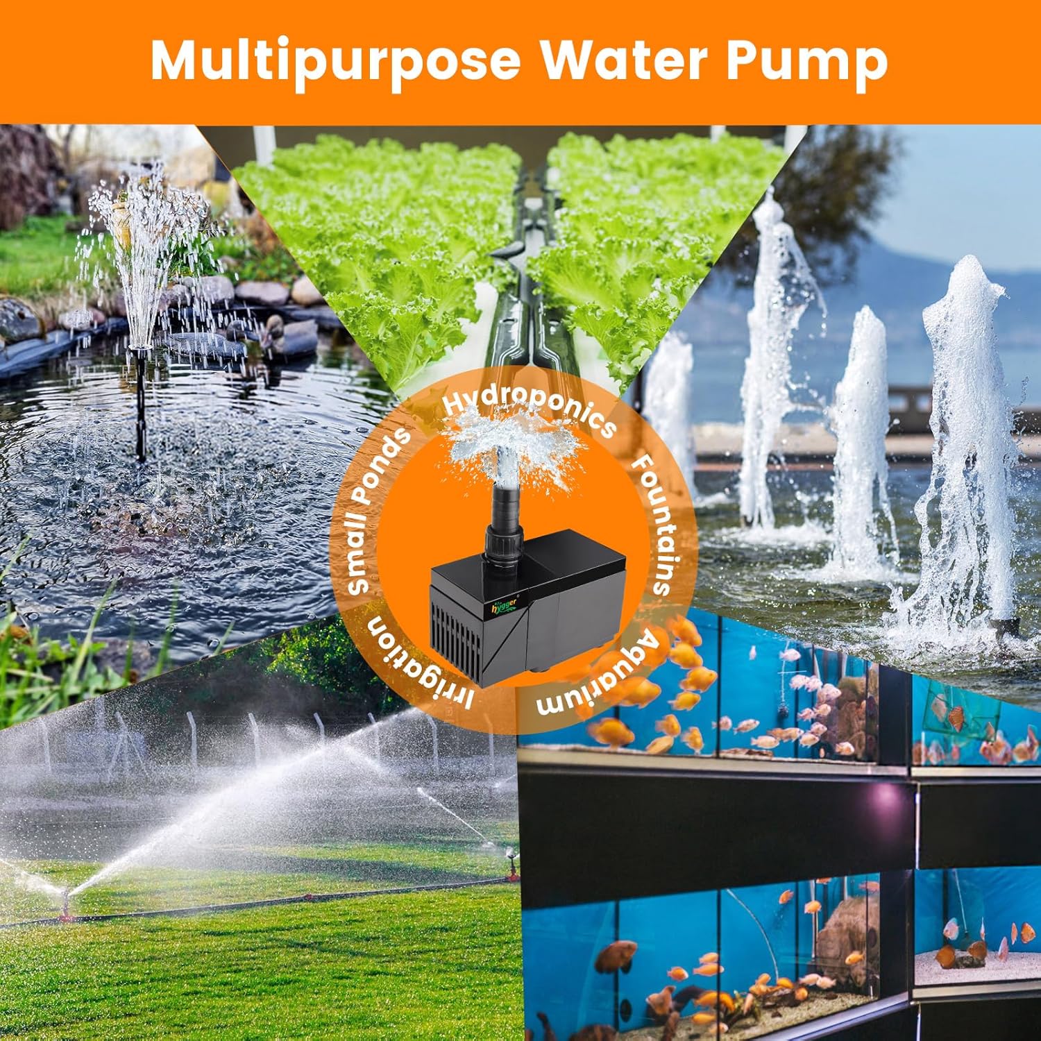 HYGGER HGY0004 High Quality Water Pump with Intelligent Controller | Ultra Quiet | Sinewave Technology | Safety Features