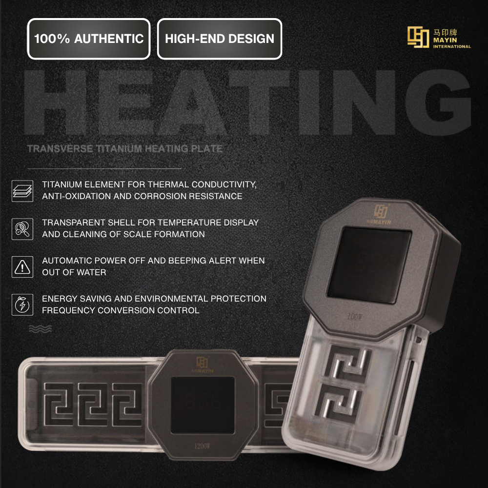 MAYIN MY-TT Transverse Titanium Heater | External Controller | Fast & Stable Heating | Energy Saving | Temp Display