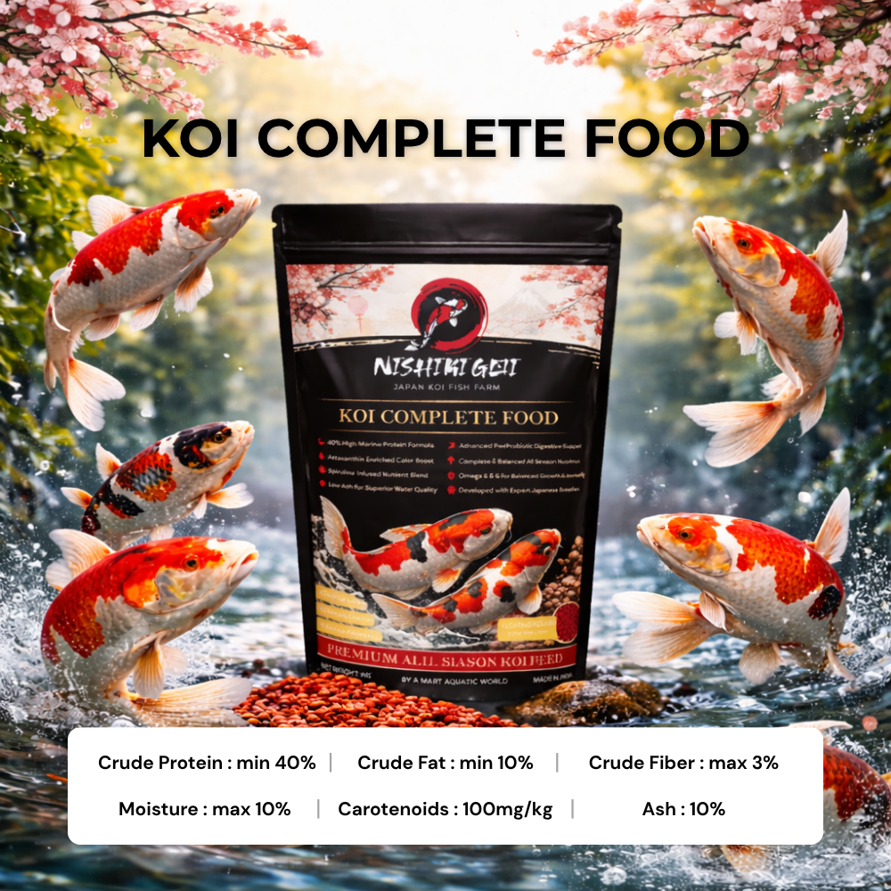 NISHIKIGOI Koi Complete Food | High-Protein, Low Ash Formula | Enhanced Color & Vitality | Gut Health & Immunity Support