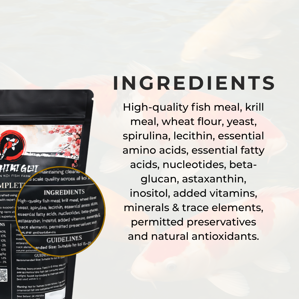NISHIKIGOI Koi Complete Food | High-Protein, Low Ash Formula | Enhanced Color & Vitality | Gut Health & Immunity Support