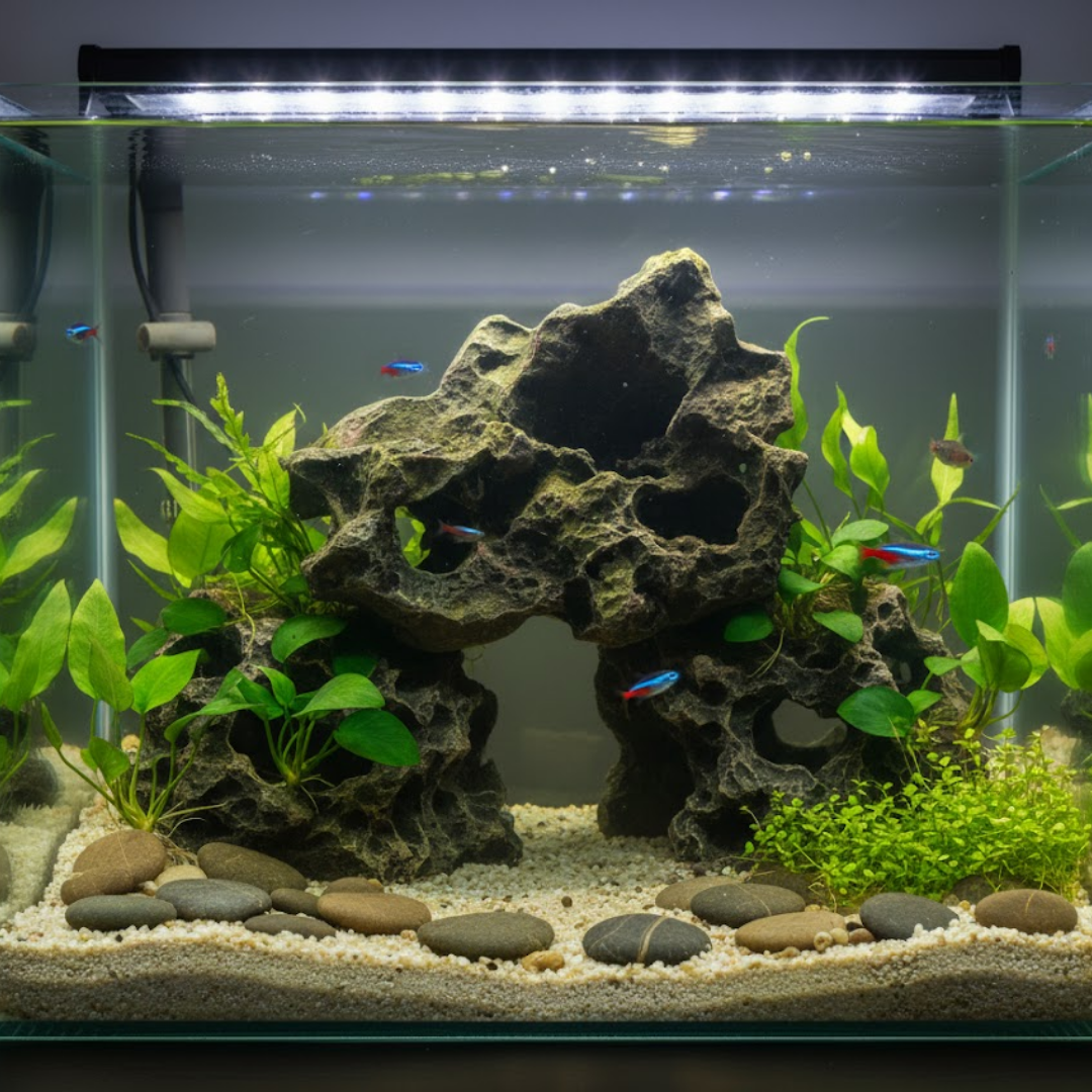 HAQUOSS HAQ-RR Reef Rock Aquarium Ornament | Non-Toxic Resin | For Natural Aquascape/Hardscape | Safe For Fishes