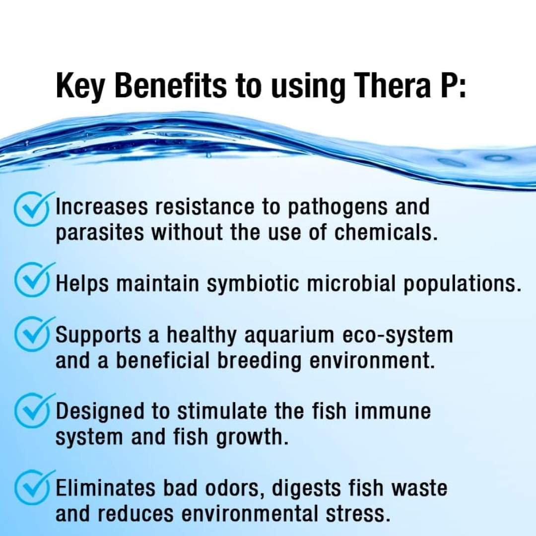 MICROBE-LIFT Thera P | Live Beneficial Bacteria | Reduces Stress & Loss | Improves Fish Health, Immunity & Water Quality
