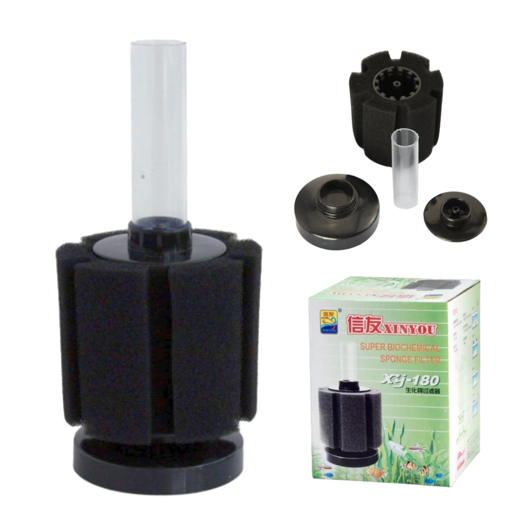 XINYOU XY-180 Aquarium Sponge Filter | Mechanical + Biological Filtration | Anti-Float Design | High-Quality Sponge