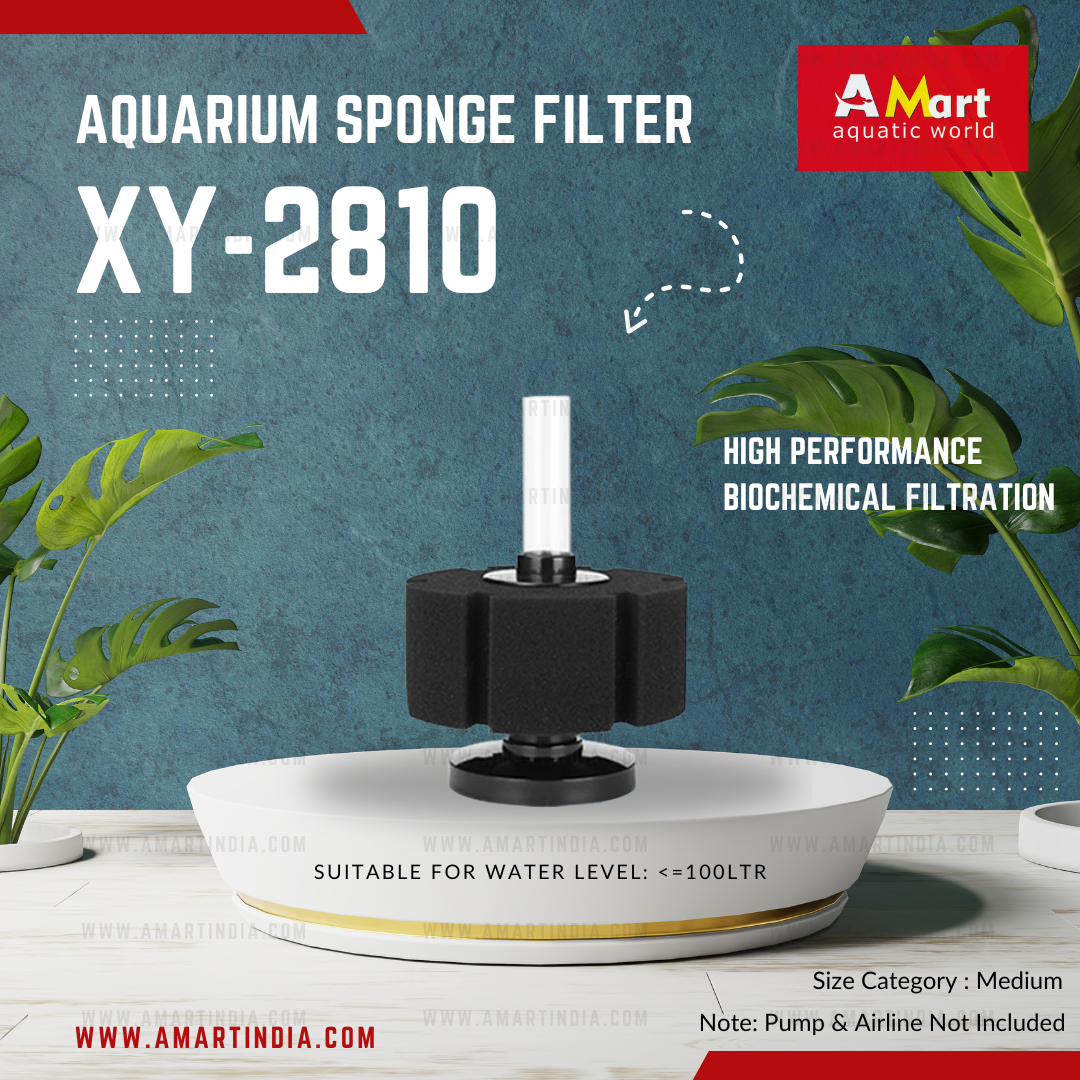 XINYOU XY-2810 Aquarium Sponge Filter | Mechanical + Biological Filtration | Anti-Float Design | High-Quality Sponge