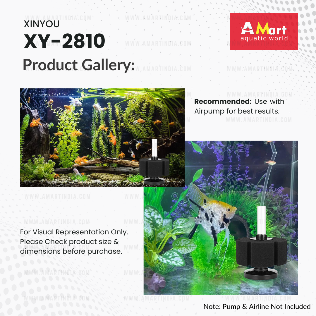 XINYOU XY-2810 Aquarium Sponge Filter | Mechanical + Biological Filtration | Anti-Float Design | High-Quality Sponge