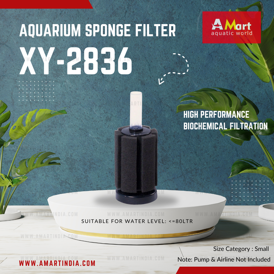 XINYOU XY-2836 Aquarium Sponge Filter | Mechanical + Biological Filtration | Anti-Float Design | High-Quality Sponge