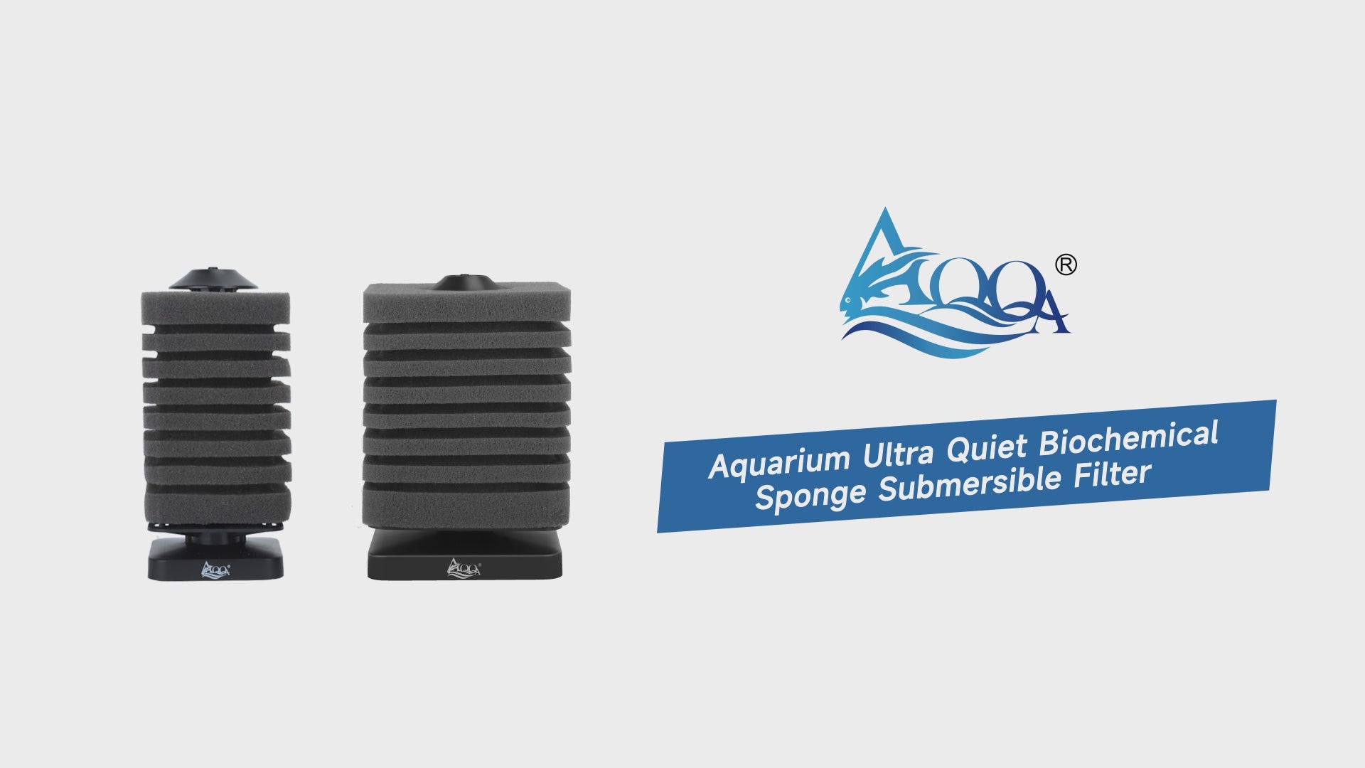 AQQA AQ063 Aquarium Bio Sponge Filter | Anti-Floating Design | Ultra Silent Operation | 99.9% Odour Purification Rate