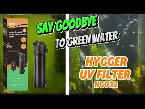 HYGGER HG032 4-in-1 Smart Aquarium Internal Filter | Built-in UV with 4/8/24H Timer | Activated Carbon Filter