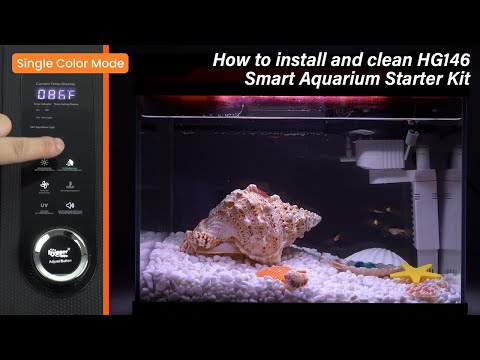 HYGGER HG146 36-Litre Fish Tank Kit | RGB LED Hood | Touch Panel | Feeder, Heater & 3-in-1 Filtration | Full Tool Kit