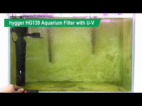 HYGGER HG139 Aquarium Internal Filter with UV | Filtration, Sterilization & Wavemaker | Clears Green Water & Algae
