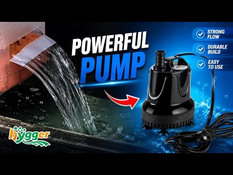 HYGGER HG919 Submersible Water Pump | High Performance | Multi-Function Bottom Intake | Auto Shutoff | Quiet & Reliable