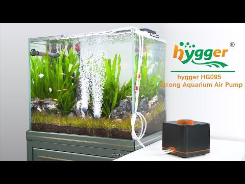 HYGGER HG095-4W Strong Aquarium Air Pump for Medium Large Fish Tank | Ultra-Quiet | Dual Outlets | Adjustable Airflow