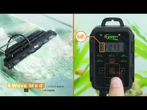 HYGGER HG070 Cross-Flow Aquarium Wave Maker | External Digital Controller | 5 Wave Modes | Ultra-Quiet DC Motor