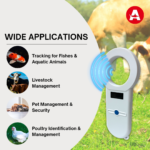 15-Digit Arowana & Pet Identification Chip Scanner, 134.2 Khz Animal ID Reader